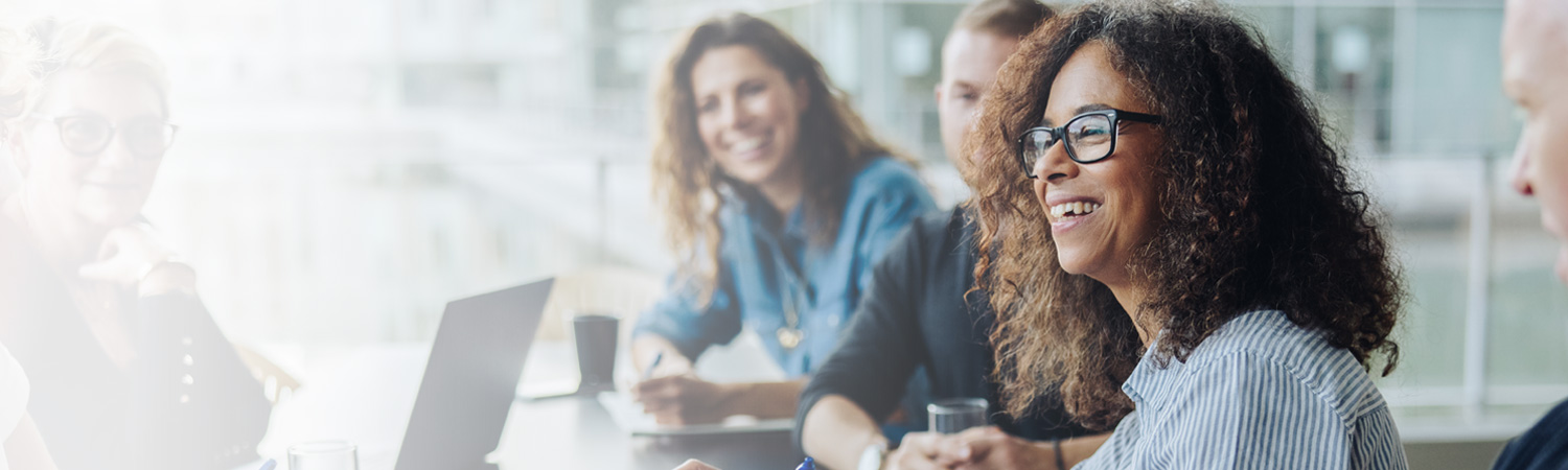 multiracial business people having meeting